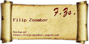 Filip Zsombor névjegykártya
